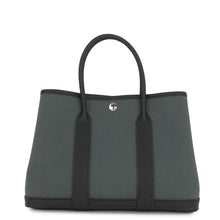 Load image into Gallery viewer, HERMES Garden Party Vert Mangrove/Black Toile H Negonda Leather Size TPM