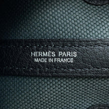 Load image into Gallery viewer, HERMES Garden Party Vert Mangrove/Black Toile H Negonda Leather Size TPM