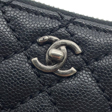 Load image into Gallery viewer, CHANEL Matelasse Turnlock Motif Coin Purse Black Caviar Leather