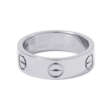 Load image into Gallery viewer, CARTIER LOVE Ring Classic Model Size 51/#11 ClassicB4084751/B4084700 18K White Gold