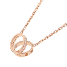 Load image into Gallery viewer, CARTIER Baby Love Semi-Pave NecklaceB7013900 18K Pink Gold