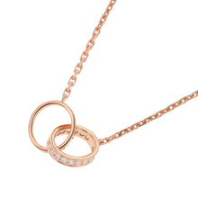 Load image into Gallery viewer, CARTIER Baby Love Semi-Pave NecklaceB7013900 18K Pink Gold