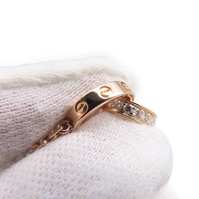 Load image into Gallery viewer, CARTIER Baby Love Semi-Pave NecklaceB7013900 18K Pink Gold