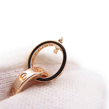 Load image into Gallery viewer, CARTIER Baby Love Semi-Pave NecklaceB7013900 18K Pink Gold