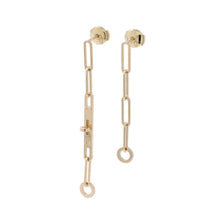 Load image into Gallery viewer, HERMES Kelly Chaine Earrings 18K Yellow Gold