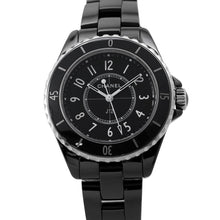 Load image into Gallery viewer, CHANEL J12 W33mm Stainless Steel Ceramic Black DialH5695