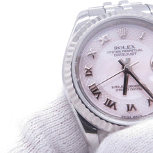 Load image into Gallery viewer, ROLEX Datejust W26mm Stainless Steel K18WG Pink shell Dial179174NRD