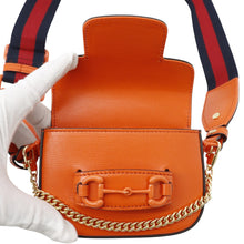 将图像加载到图库查看器中,GUCCI Horsebit1955 Shoulder Bag Orange726863 Leather Size Mini