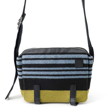 Load image into Gallery viewer, LOEWE Military Messenger Bag XS Black/Gray/Khaki317.12AA72 Leather Wool