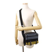 Load image into Gallery viewer, LOEWE Military Messenger Bag XS Black/Gray/Khaki317.12AA72 Leather Wool