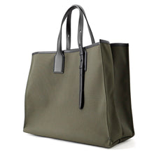 Load image into Gallery viewer, Ferragamo Tote Bag Khaki/Black240842 760250 Canvas Leather