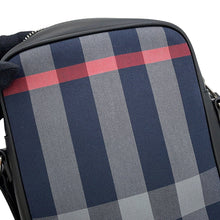 Load image into Gallery viewer, BURBERRY Super Explode Check Vertical Camera Bag Navy/Gray8084062 Canvas Leather