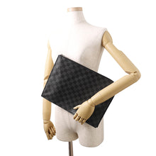 Load image into Gallery viewer, LOUIS VUITTON Pochette Jour NoirN41501 Damier Graphite Size GM