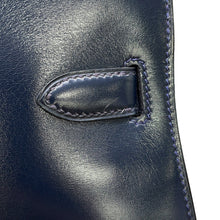 将图像加载到图库查看器中,HERMES Kelly Sports GM Blue Indigo Box Calf Leather