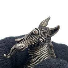 Load image into Gallery viewer, LOUIS VUITTON Chapman Zebra Bag Charm Silver/White PVC