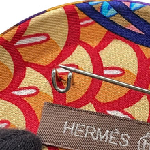 将图像加载到图库查看器中,HERMES Petit H Brooch Multicolor Silk