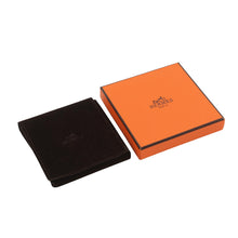 将图像加载到图库查看器中,HERMES Petit H Brooch Blue VertTurquoise Silk