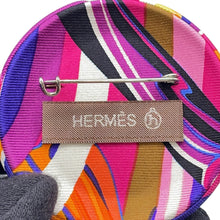 Load image into Gallery viewer, HERMES Petit H Brooch Rose/Rouge/Fuchsia Silk