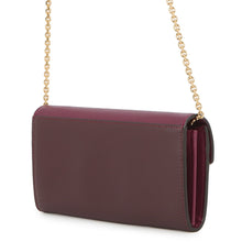 将图像加载到图库查看器中,FENDI FFDiamond Chain Wallet Bordeaux/Purple8M0365 ALV4 Leather