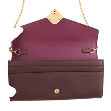 将图像加载到图库查看器中,FENDI FFDiamond Chain Wallet Bordeaux/Purple8M0365 ALV4 Leather