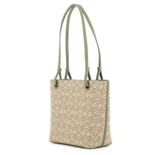 Load image into Gallery viewer, LOEWE Anagram Square Tote Green/WhiteA933C05X01 Canvas Leather