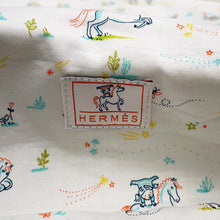 Load image into Gallery viewer, HERMES Gabriole Togo Ivory/Blue Cotton100% Size MM
