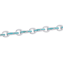 将图像加载到图库查看器中,TIFFANY&Co. Clasping Link Bracelet SV925 TIFFANY&Co. Blue Enamel