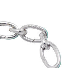 将图像加载到图库查看器中,TIFFANY&Co. Clasping Link Bracelet SV925 TIFFANY&Co. Blue Enamel