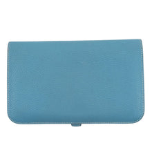 将图像加载到图库查看器中,HERMES Dogon Blue Jean Togo Leather