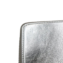 将图像加载到图库查看器中,SAINT LAURENT PARIS Logo Zip Around Long Wallet Cloth Silver352904 Leather