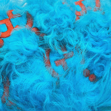 Load image into Gallery viewer, GUCCI GG Marmont ChainShoulder Light Blue/Orange476433 Fur Embroidery