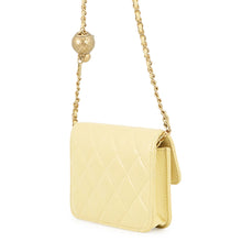 将图像加载到图库查看器中,CHANEL Matelasse Cocoball Mini Chain Shoulder YellowAP1628 Lambskin