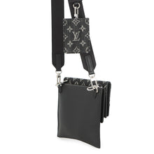 Load image into Gallery viewer, LOUIS VUITTON LVxNIGO Trio・Pouch NoirM81013 Monogram Denim Leather LV Squared