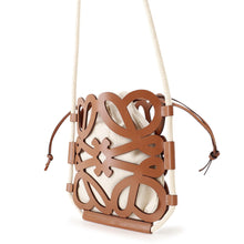 Load image into Gallery viewer, LOEWE Cut-out Shoulder Bag Brown/IvoryB922Q09X01 Leather Canvas