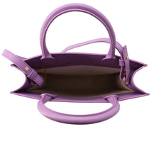 Load image into Gallery viewer, CELINE Vertical Cabas Natural/Purple192082 Canvas Leather Size Small