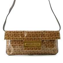 Load image into Gallery viewer, FENDI Zucchino Shoulder Bag Brown Patent Leather