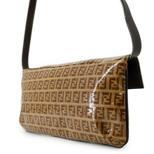 Load image into Gallery viewer, FENDI Zucchino Shoulder Bag Brown Patent Leather