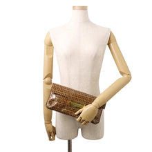 Load image into Gallery viewer, FENDI Zucchino Shoulder Bag Brown Patent Leather
