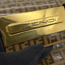 Load image into Gallery viewer, FENDI Zucchino Shoulder Bag Brown Patent Leather