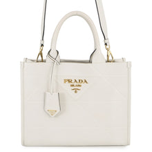 Load image into Gallery viewer, PRADA Symbol Top Titch 2-way Bag White1BA379_ASK_F0009 Leather Size Small