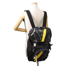 Load image into Gallery viewer, PRADA Camouflage Backpack Navy/Yellow/Black Nylon