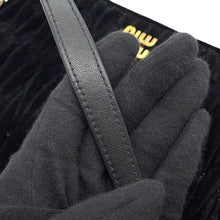 Load image into Gallery viewer, MIUMIU Chain Shoulder Bag Black5BP065 Velour