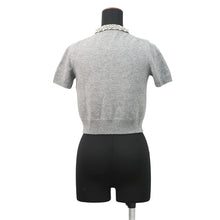 Load image into Gallery viewer, CELINE Rhinestone Cardigan Size XS Gray Cashmere Rhinestone