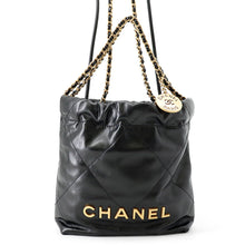 Load image into Gallery viewer, CHANEL CHANEL22 ChainShoulder Bag BlackAS3980 Shiny Calf Leather Size Mini
