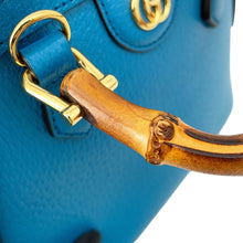 将图像加载到图库查看器中,GUCCI Bamboo Diana 2-way Bag Blue715775 Leather Size Mini