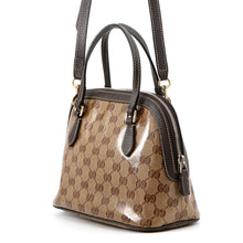 Load image into Gallery viewer, GUCCI GG Crystal 2wayShoulder Bag Brown341504 PVC Leather