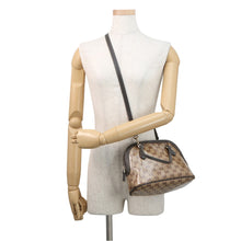 Load image into Gallery viewer, GUCCI GG Crystal 2wayShoulder Bag Brown341504 PVC Leather