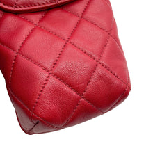 Load image into Gallery viewer, CHANEL Matelasse ChainPochette Red Lambskin