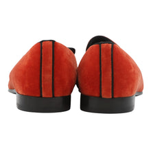 Load image into Gallery viewer, LOUIS VUITTON Opera shoes Orange Velour Size 7 1/2