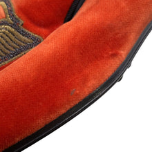 Load image into Gallery viewer, LOUIS VUITTON Opera shoes Orange Velour Size 7 1/2